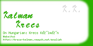 kalman krecs business card